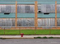 Boarded-Up School