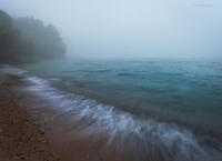 Foggy Lake Michigan