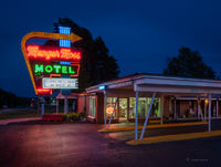 Old Motel At Night