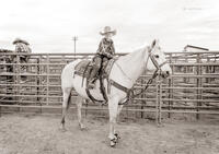 Youg Cowgirl on Horse