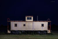 Old Caboose At Night