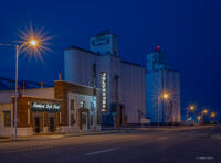 Grain Elevator At Night