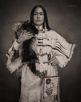 Umatill Woman In Ancient Bucksin Dress