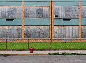 Boarded-Up School