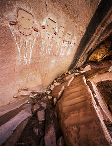 Fremont Style Pictographs & Metate
