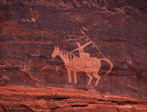 Navajo Warrior Petroglyph