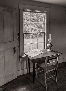 Old Desk & Lamp