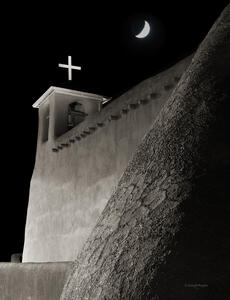 Moonrise Over St. San Francisco de Asis Catholic Mission Church