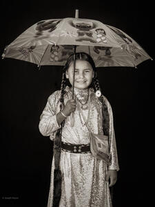 Crow Girl With Umbrella