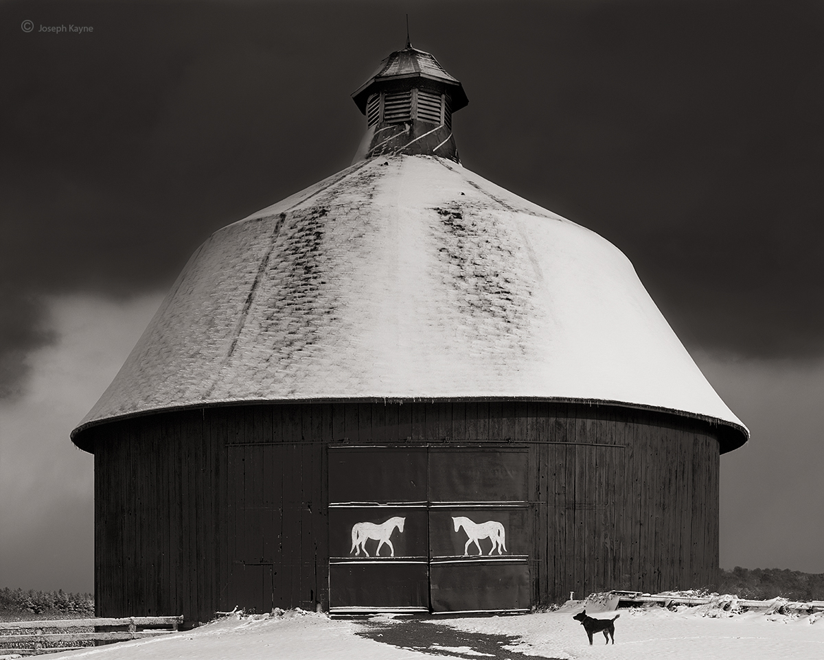 Round Barn In Winter