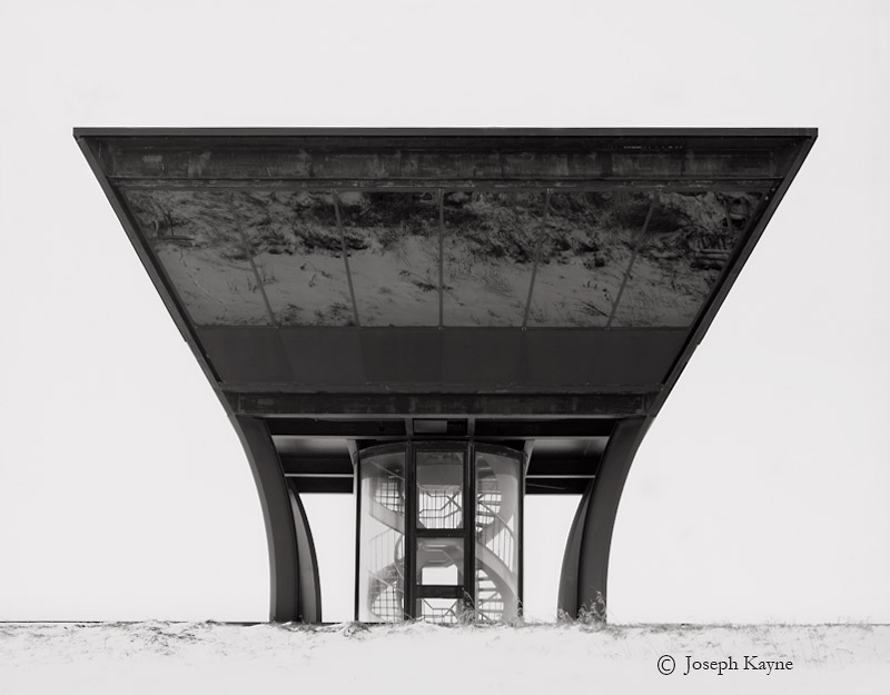 futurama, chicago, photo, architecture, structure, building, fermilab, futuristic, illinois, chicagoland, large, format, black...