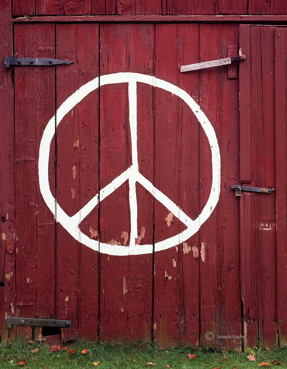 Barn Door &amp; Peace Sign