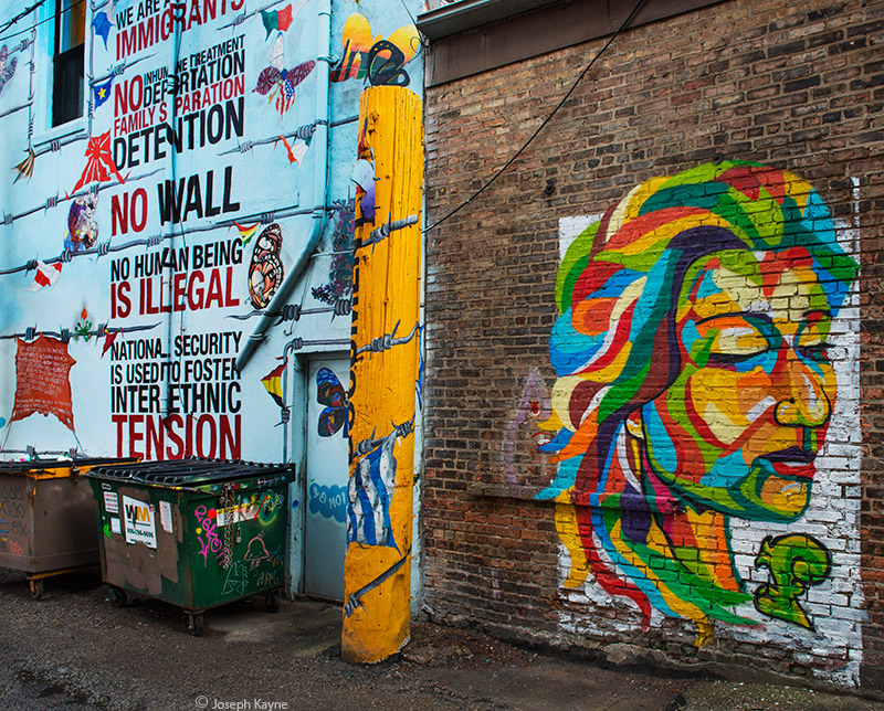 Pro Immigration Mural In Chicago Barrio