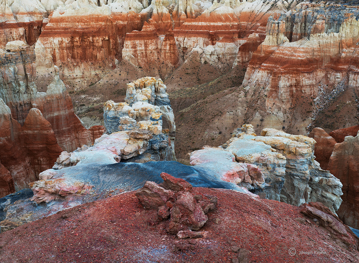 Colorful Canyon Formations At Dusk
