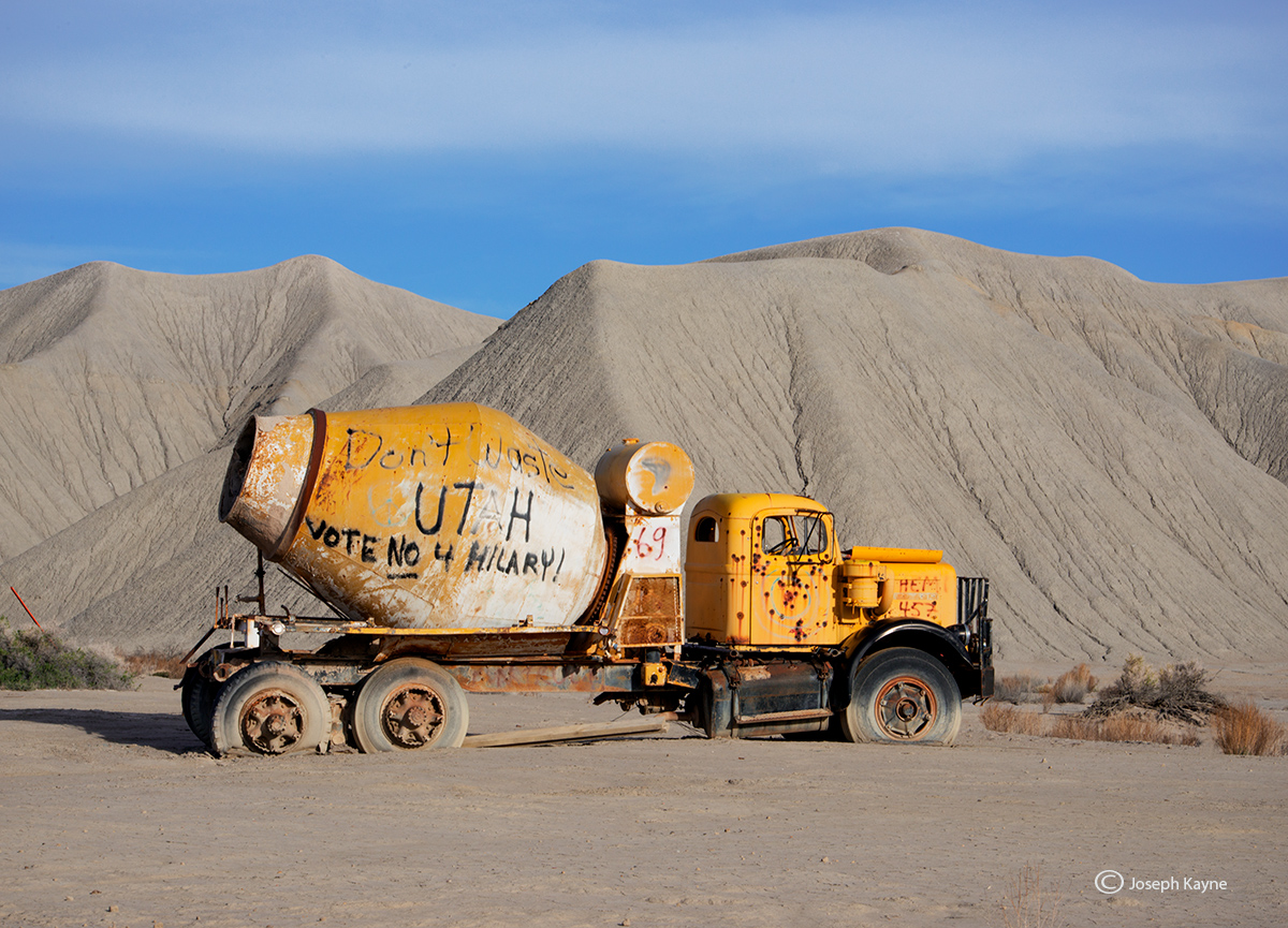 Anti Hilary Clinton Slogan On Abandoned Cement Truck