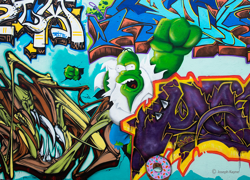 Homer Simpson Hulk Graffiti