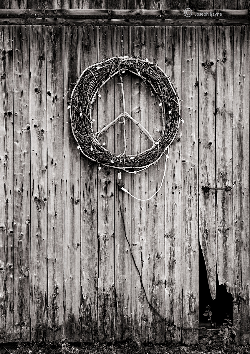 Peace Sign Displayed On A Vermont Barn