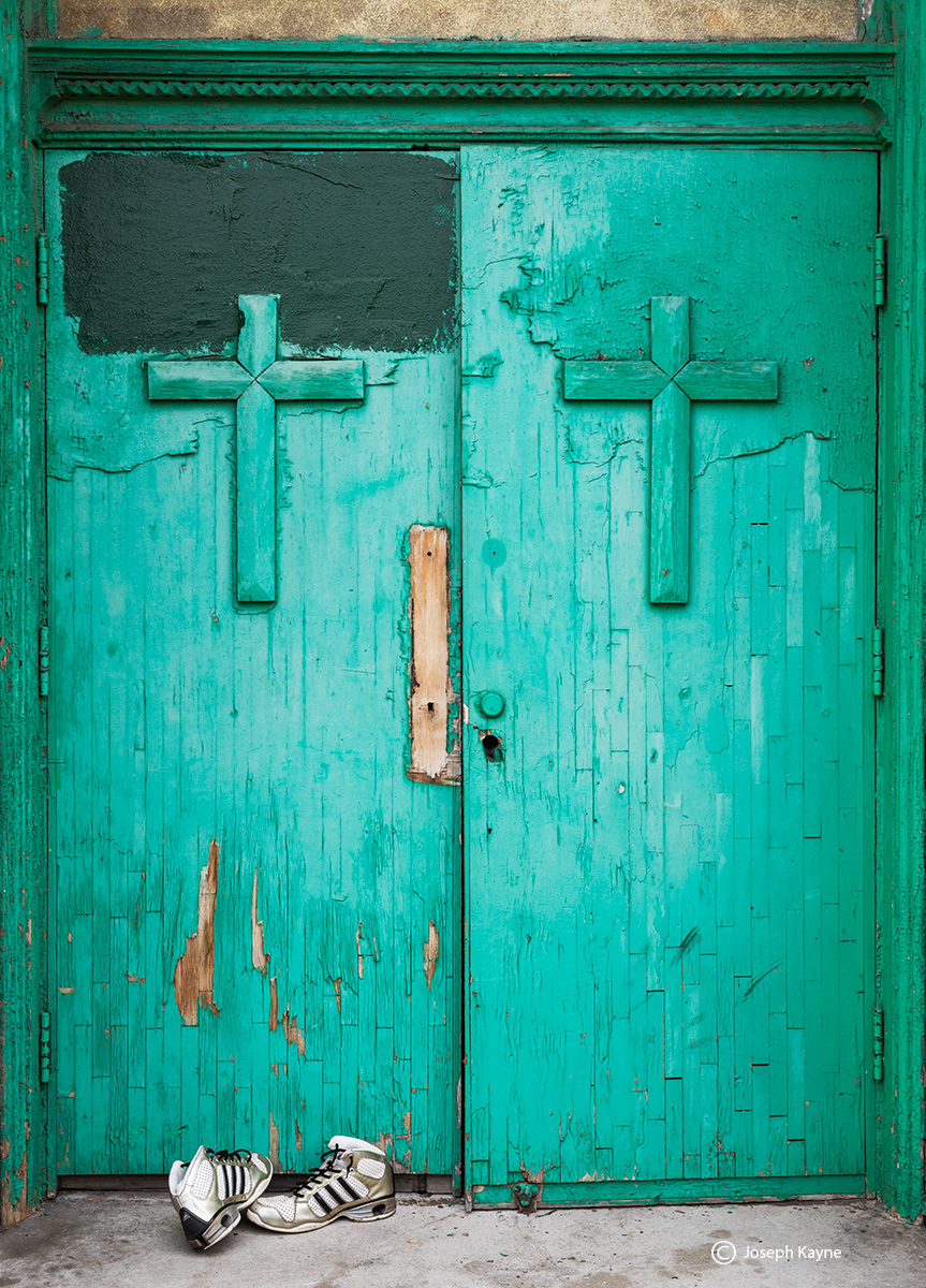 Abandoned Church Doors &amp; Gym Shoes