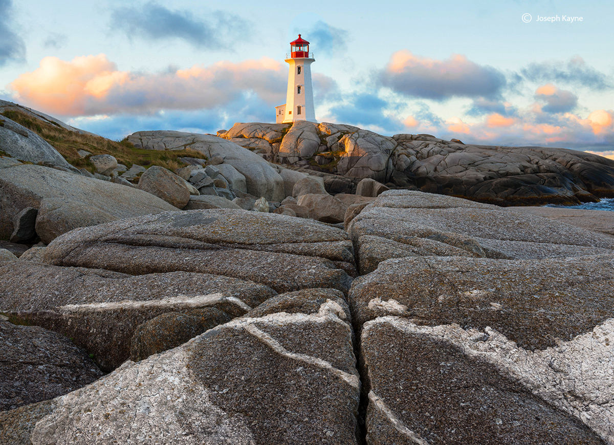 First Day's Light Hits Peggy's Lighthouse