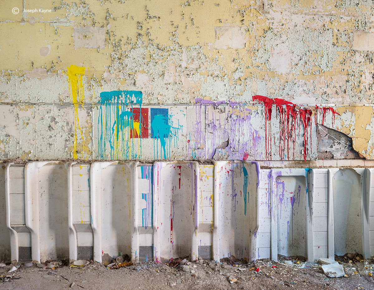 Old Urinals In An Abandoned School