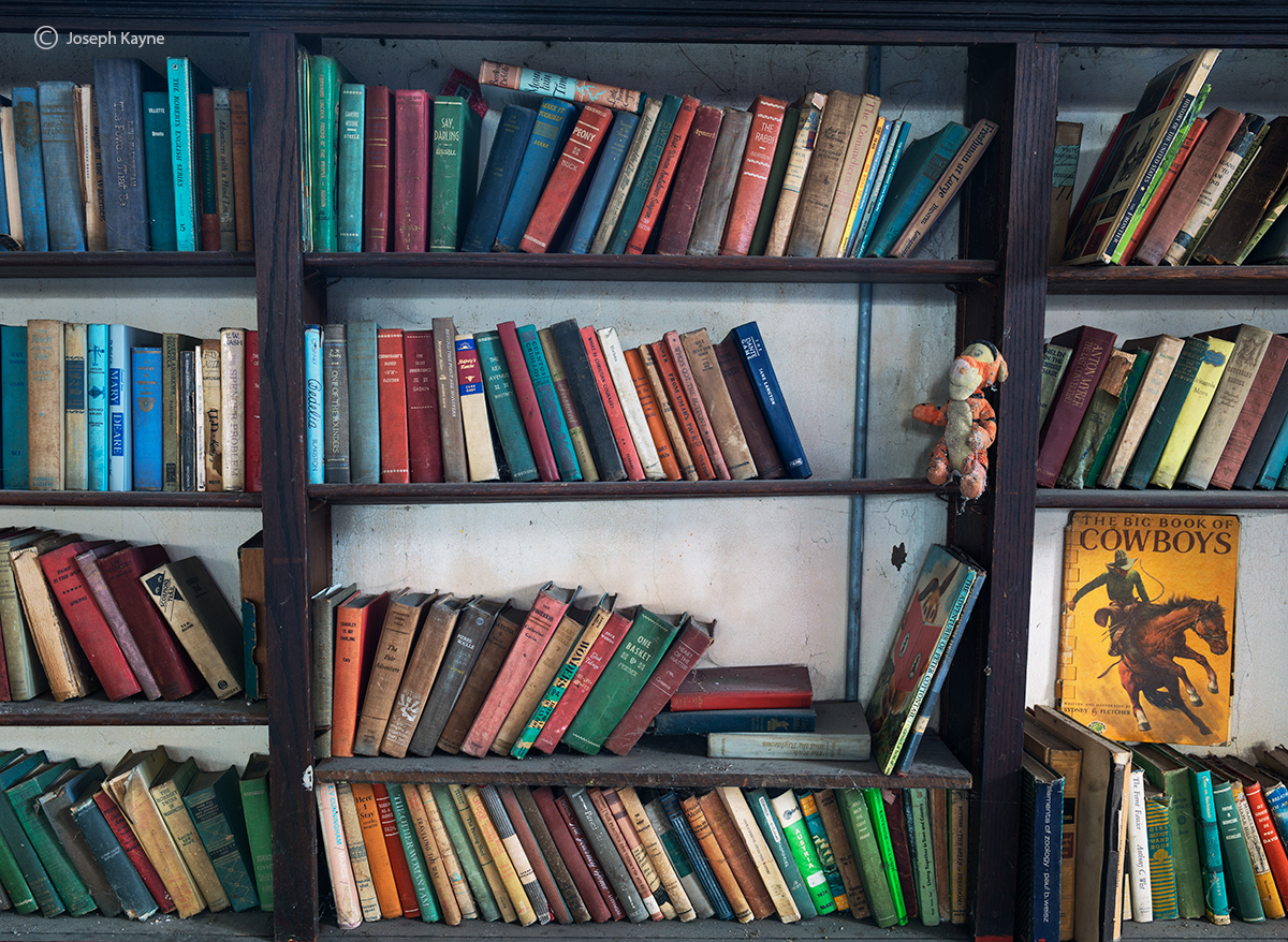 Old Books In An Abandoned Library