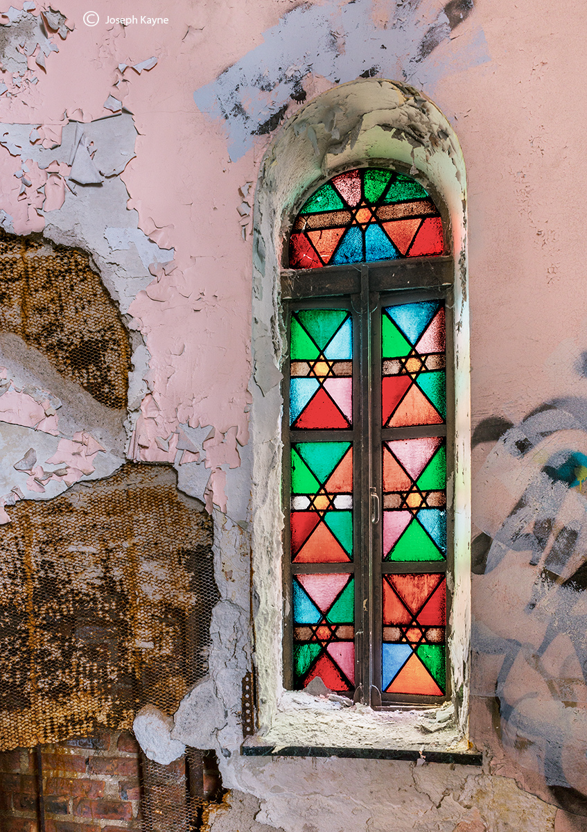 Stained Glass Window, Abandoned Jewish Synagogue