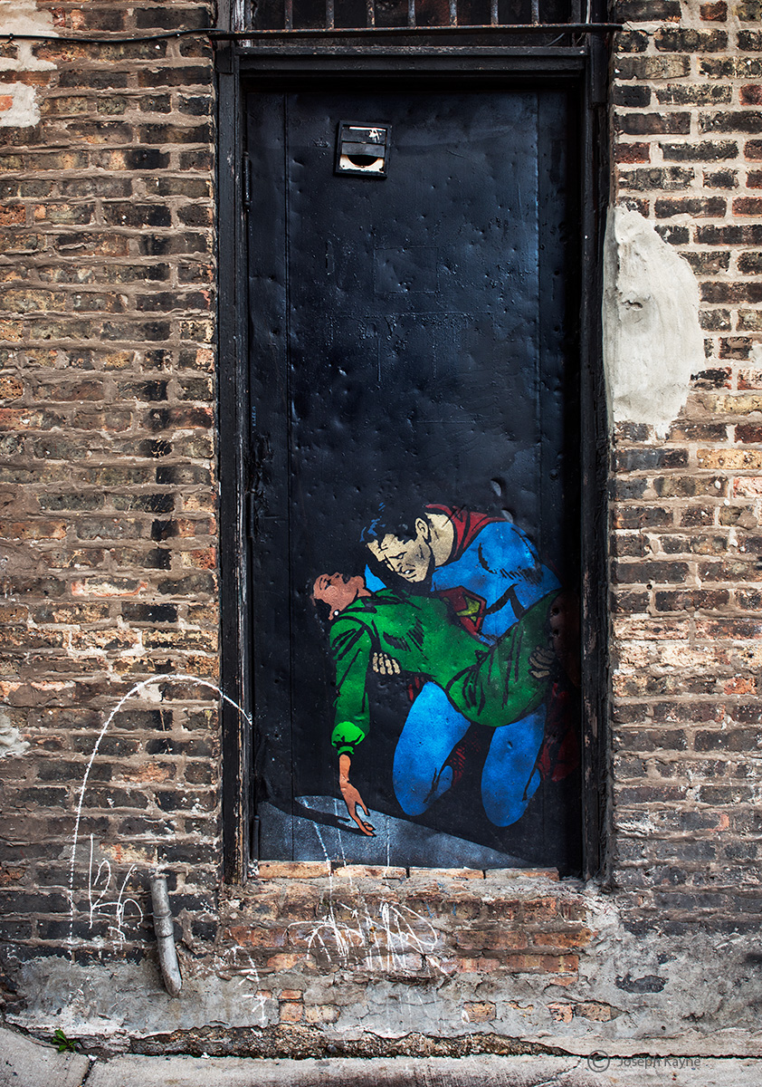 The Man Of Steel In A Chicago Alley