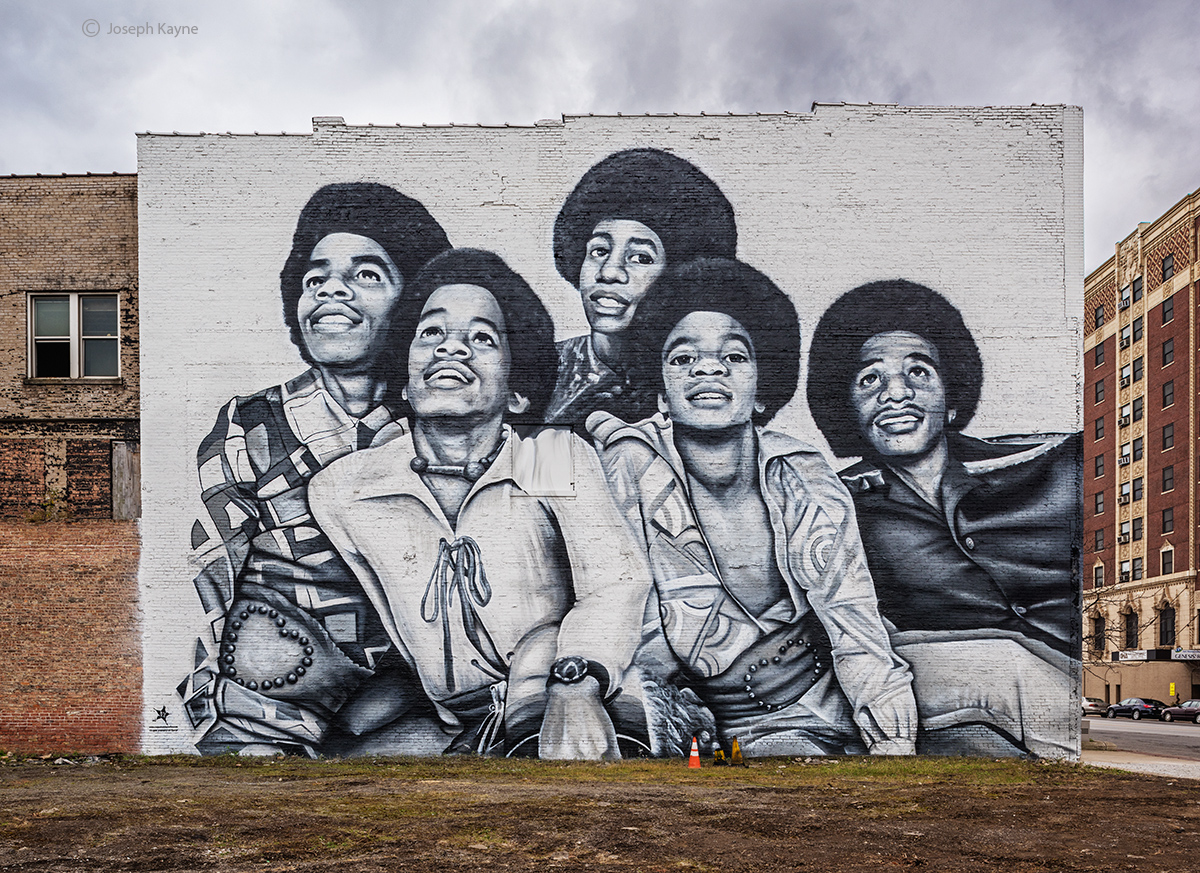 Home of the Jackson Five. Mural By Flex Maldonado