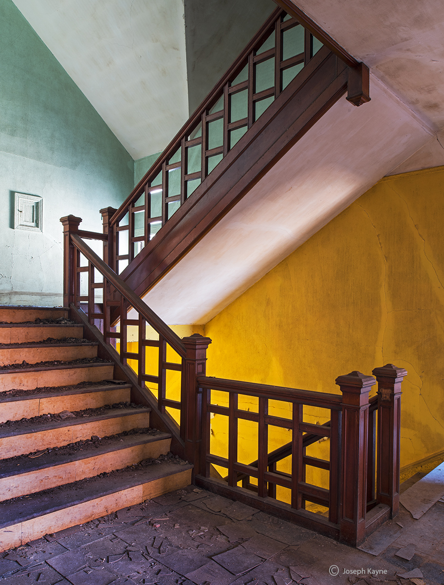 Stairway In An Abandoned Church