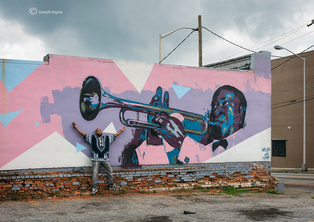 "St. Louis" Sherman and Satchmo Mural by Welsh