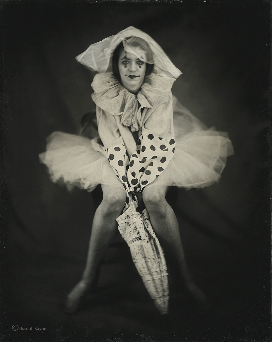 Clown BallerinaWet Plate Collodion Tintype