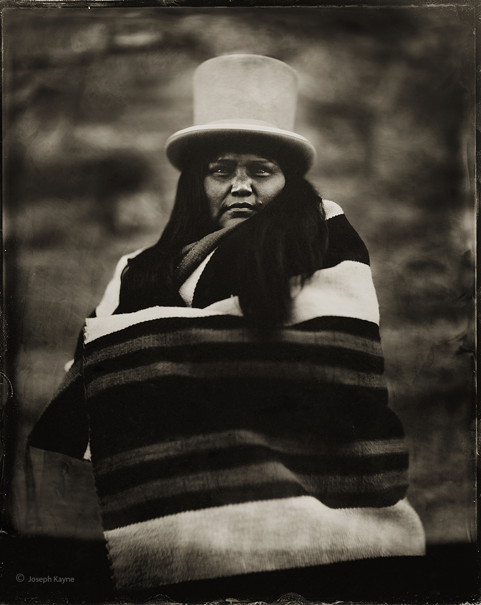 Matilda James, Navajo, Ganado, ArizonaBorn To: Red Running Into Water PeopleBorn From: Salt Water ClanWet Plate Collodion Tintype...