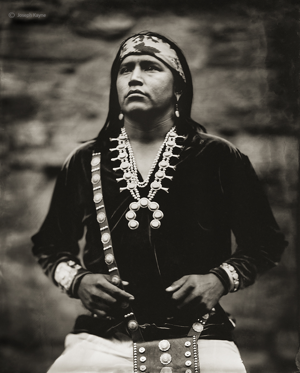 Navajo PortraitKyle Johnson, Navajo, Steamboat, ArizonaBorn To: Mexican ClanBorn From: Coyote Pass ClanWet Plate Collodion Tintype...