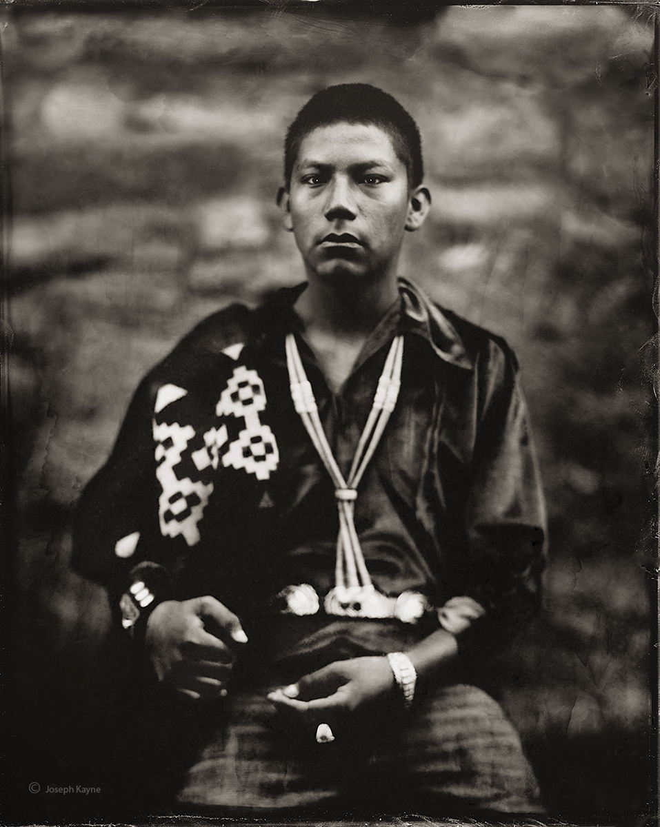 Kayden Wagner, Navajo, Lukachukai, ArizonaBorn To: Water Flows Together ClanBorn For: Coyote Pass ClanContemporary Wet Plate...