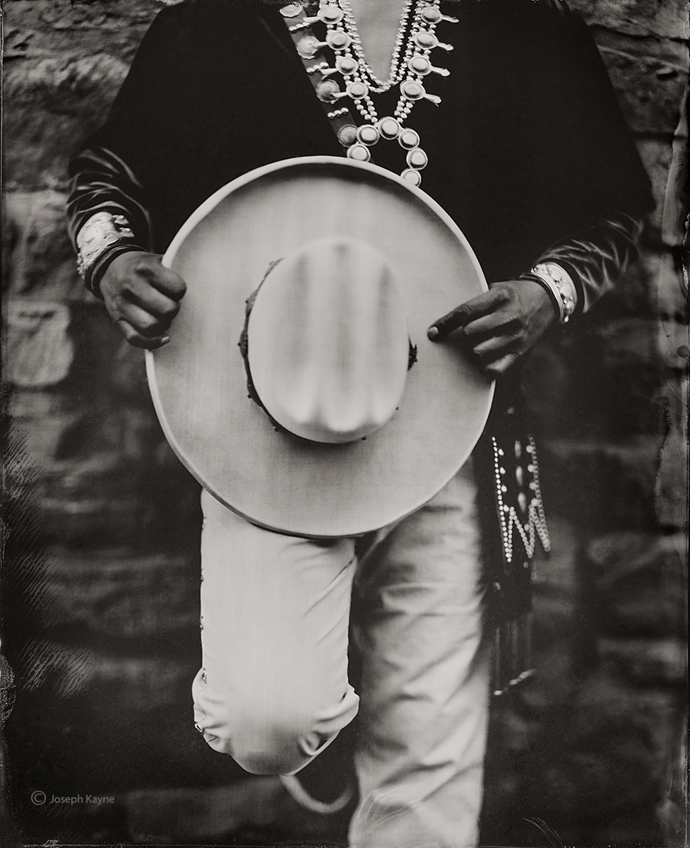 A Navajo & His HatContemporary Wet Plate Collodion TintypeNavajoWe Are Still Here