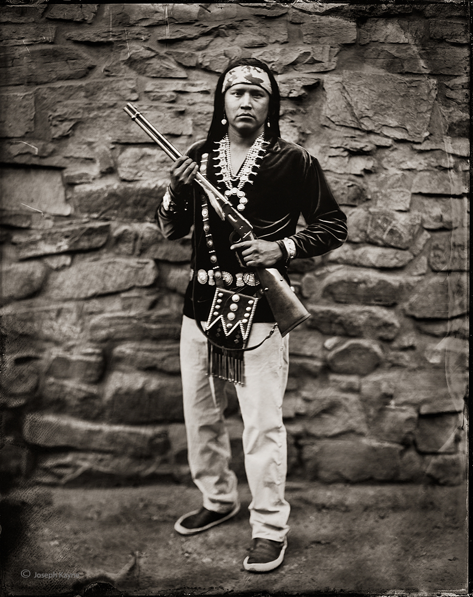 Kyle Johnson, Navajo, Steamboat, ArizonaBorn To: Mexican ClanBorn From: Coyote Pass ClanWet Plate Collodion Tintype Portrait