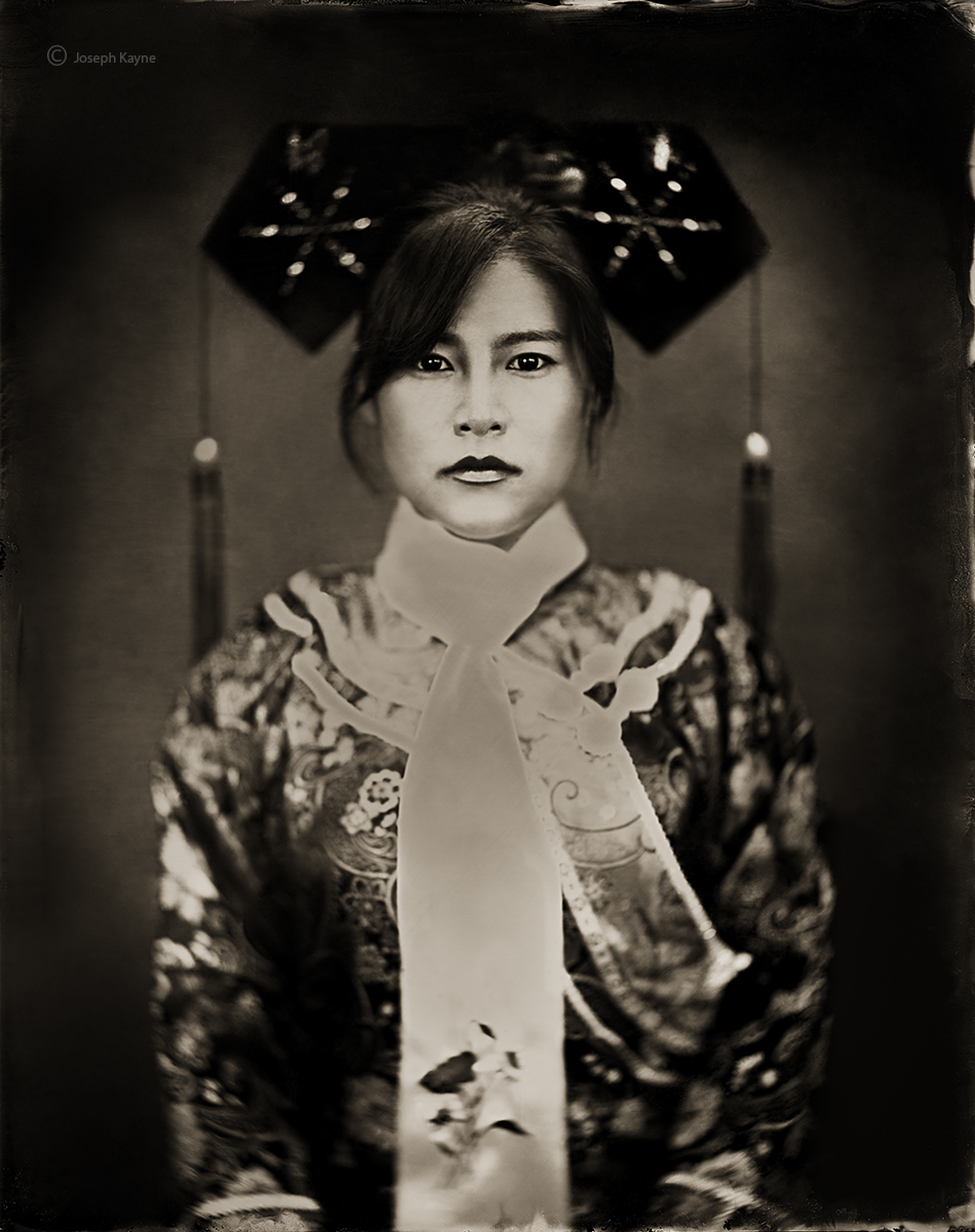Qing Dynasty Chinese Woman, 8x10 Wet Plate Collodion Tintype