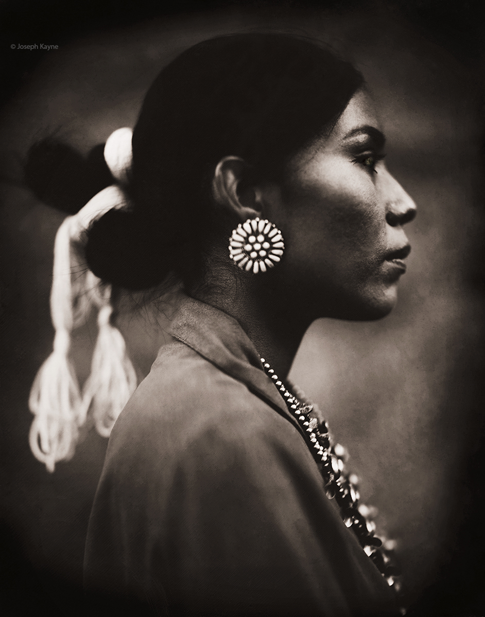 Nicole Mohawk Begay, Navajo, Chambers, ArizonaBorn To: Coyote Pass ClanBorn From: Water ClanWet Plate Collodion Tintype Photo...