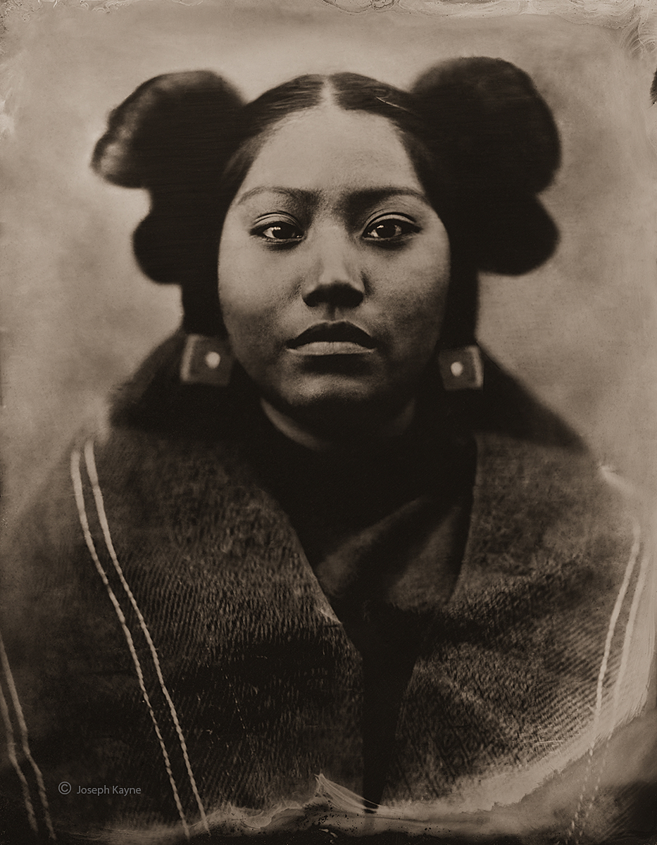 Joannika, HopiSecond MesaCorn ClanWet Plate Collodion TintypePhoto © copyright by Joseph Kayne