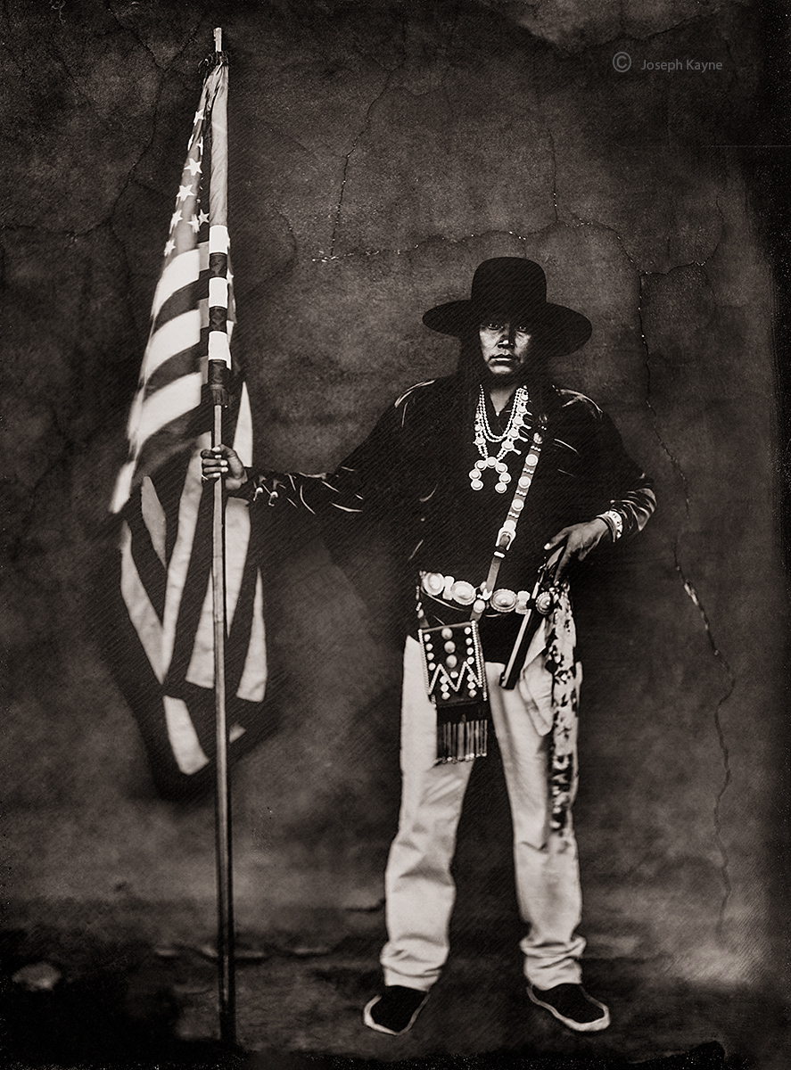 Kyle, NavajoSteamboat, ArizonaBorn To: Mexican ClanBorn From: Coyote Pass ClanContemporary Wet Plate Collodion Tintype Photo ©...