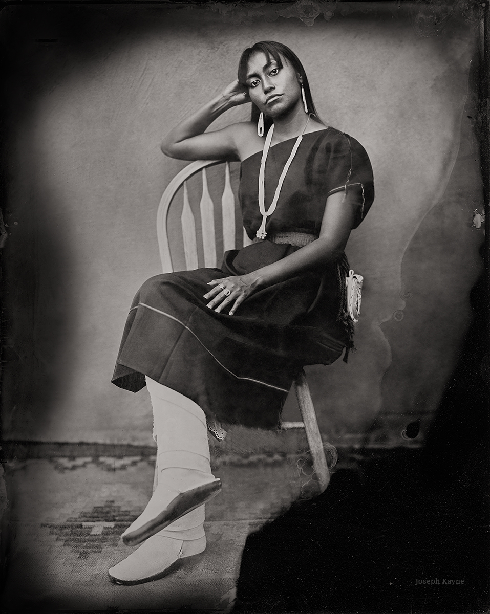 An Imperfect PlateSan Ildefonso Woman8x10 Wet Plate Collodion Tintype Photo